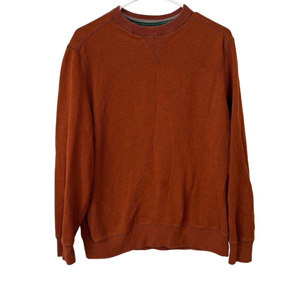 G.H. Bass & Co. Mens Rust Sweatshirt Medium Cotton Blend Crewneck